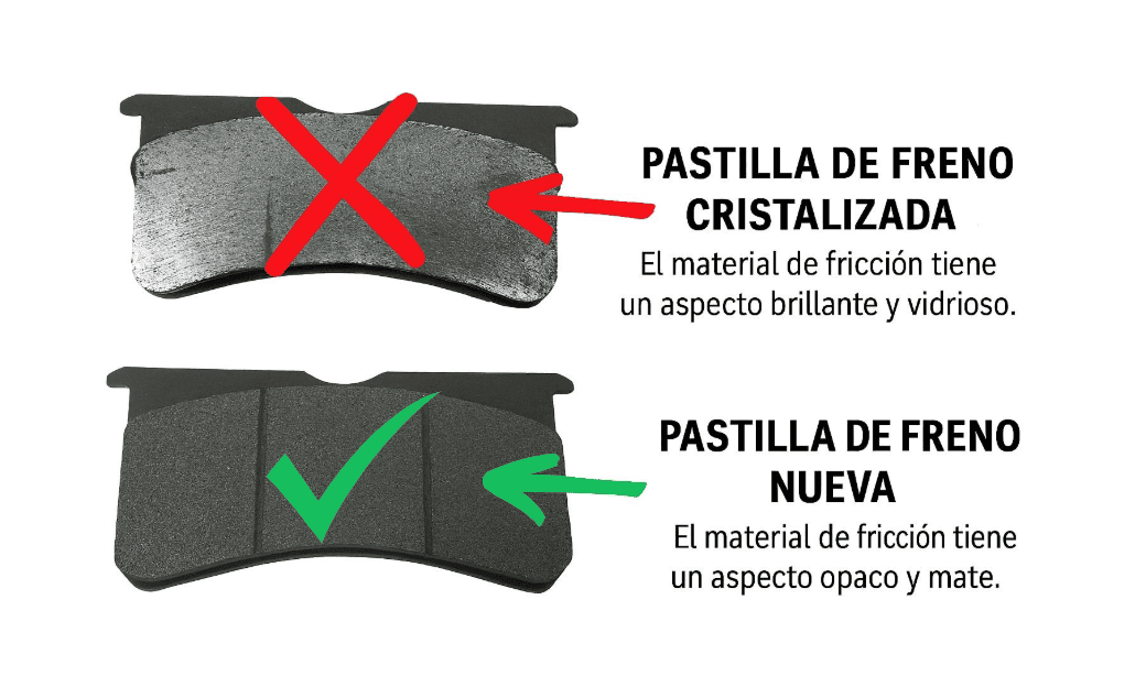 Porqué ocurre la cristalización de las pastillas de freno